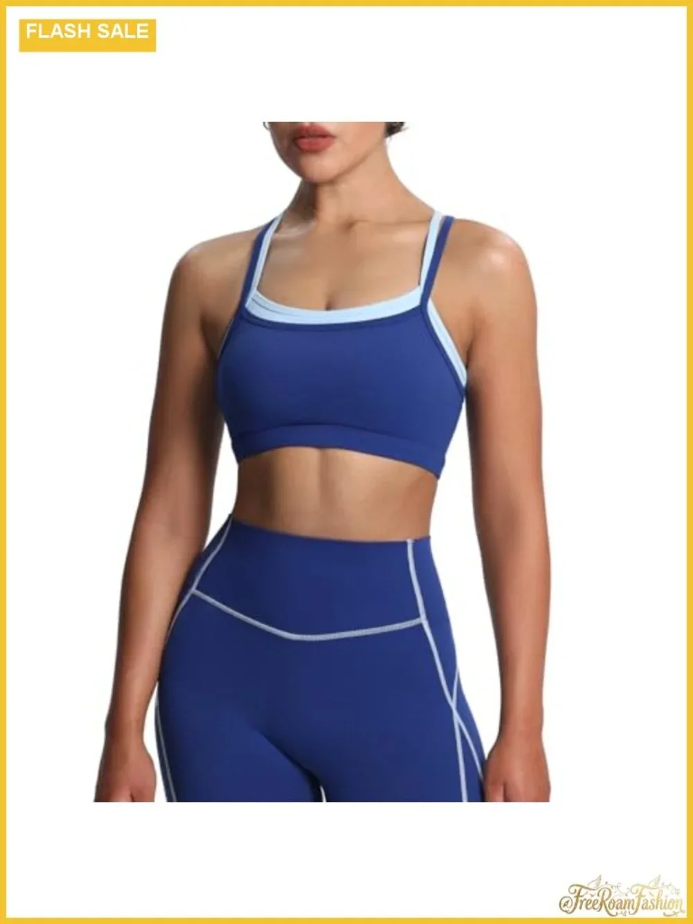 Women's High Impact Sports Bra Double Layer Adjustable Cross-Back Removable Pads